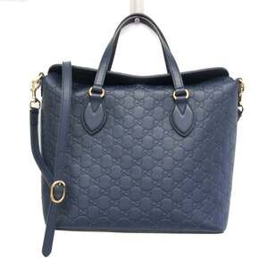 GUCCI Blue Leather Shoulder Bag